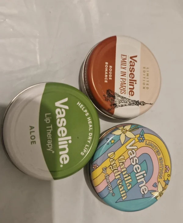 3× Vaseline Lip Balm Aloe Vera Vanilla and Emily In Paris Limited Edition