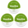 3× Vaseline Lip Balm Therapy Petroleum Jelly With Aloe Vera 20g Travel Size