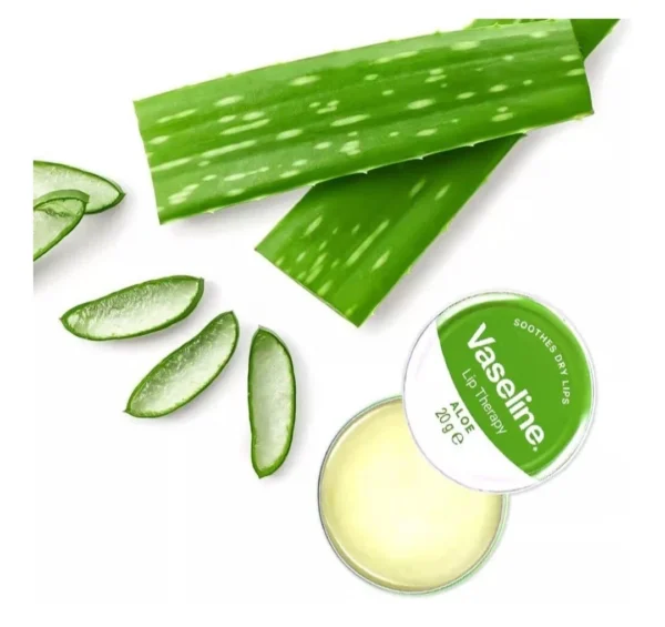 3× Vaseline Lip Balm Therapy Petroleum Jelly With Aloe Vera 20g Travel Size