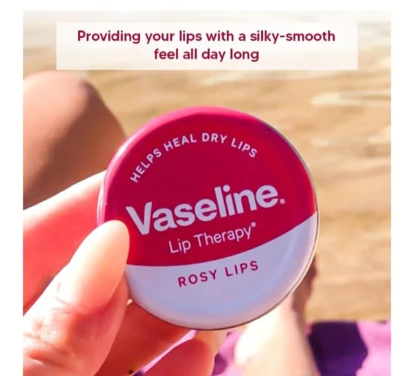 3× Vaseline Lip Therapy Petroleum Jelly Rosy Lips 20g Pack of 3
