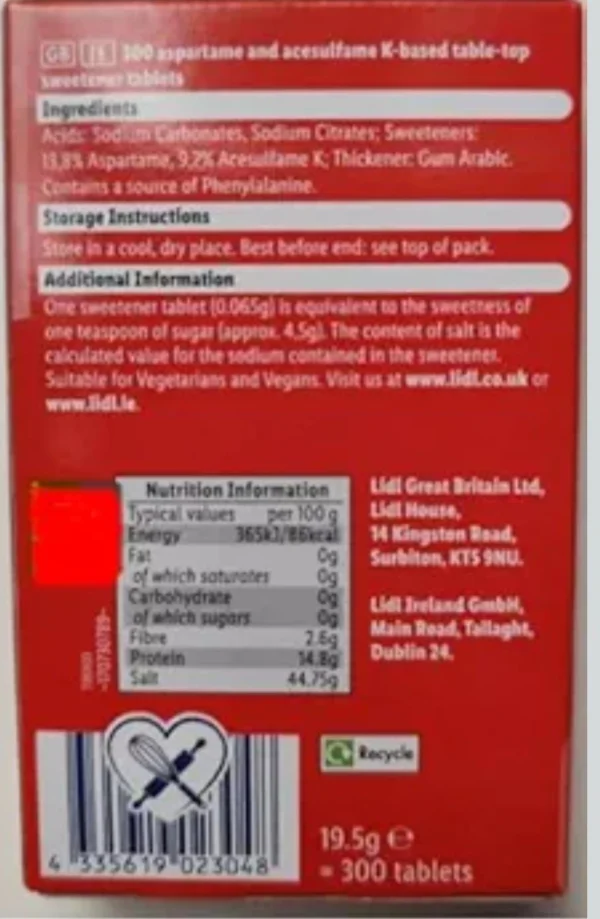 Belbake Aspartame Sweetener Zero Calorie Sugar Free 300 Count Pack of 1
