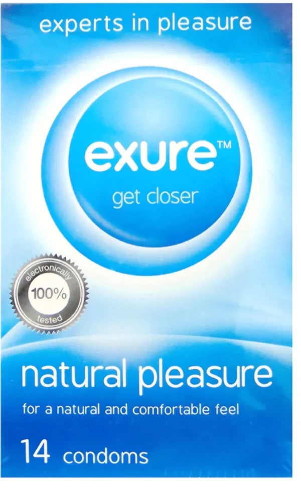 Exure Natural Pleasure Condoms 14-Pack Safe and Comfortable Feel