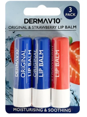 Lip-Balm-Derma-V10-Lip-Balm-2-Original-1-Strawberry-Skin-Care-X3-Pack