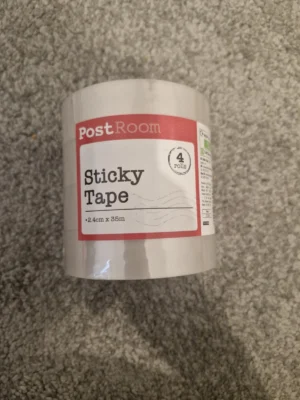Sellotape 2.4cm x 35m Clear Transparent Sticky Tape 4 Rolls Packaging Tape